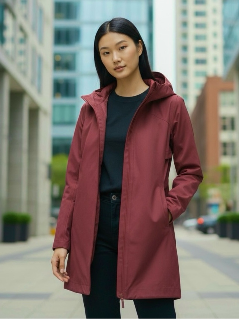 Lululemon Rain Rebel Jacket Waterproof Utility Jacket Red Merlot Size 6 Small